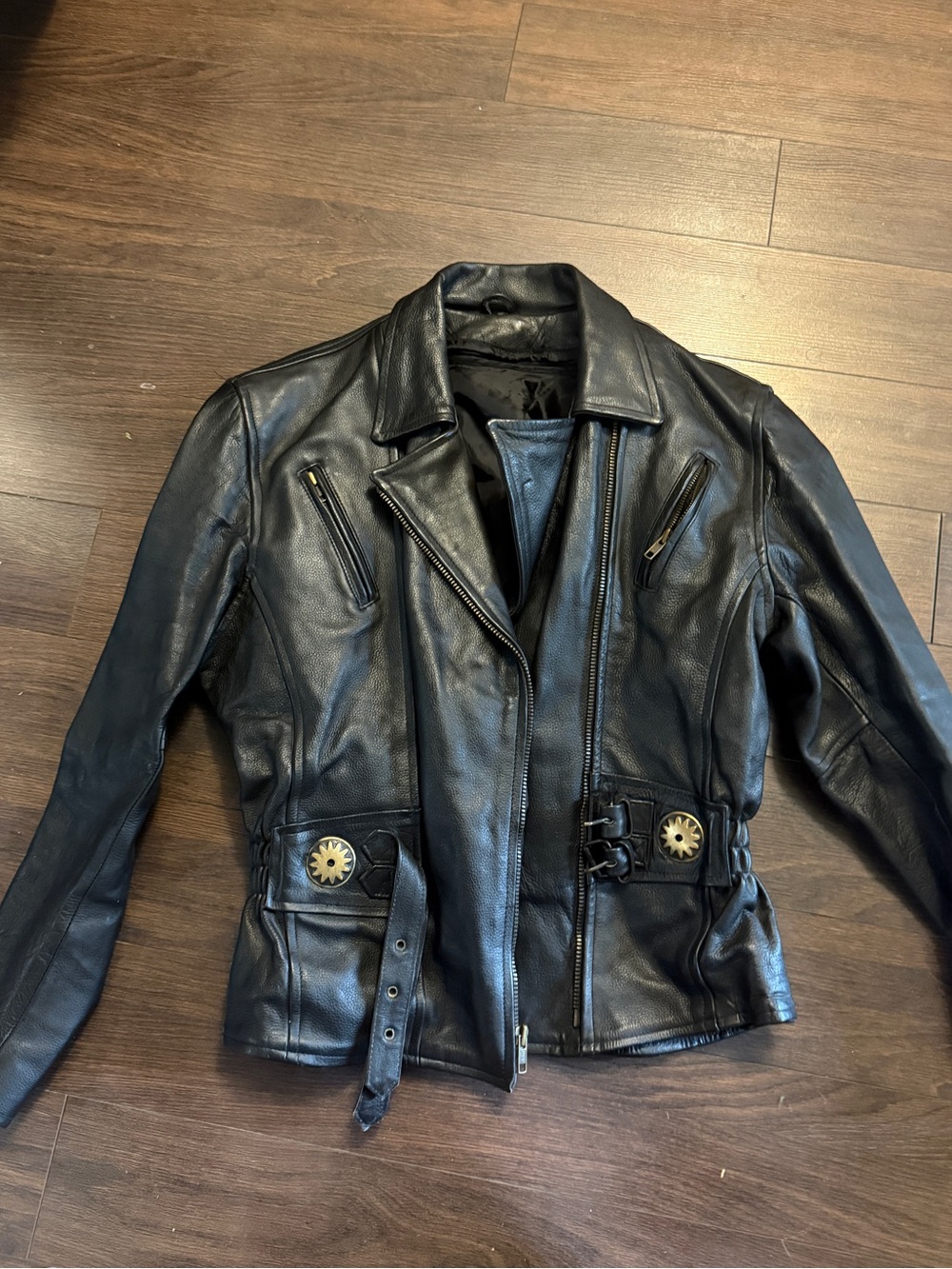 Classic Black Leather Women's Biker Jacket